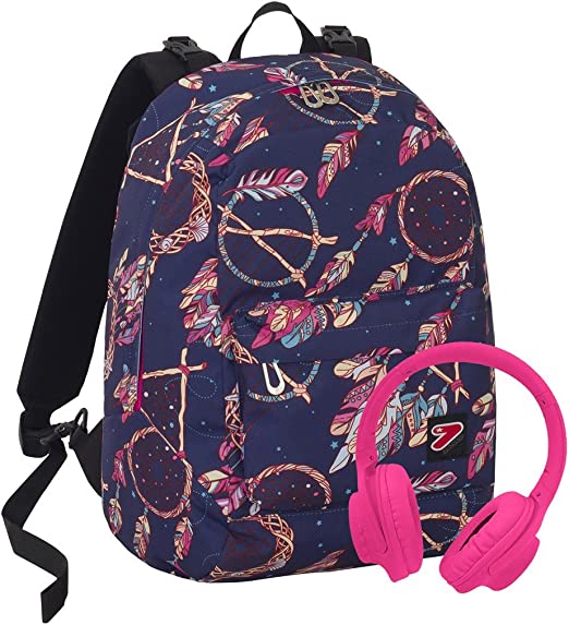  Scorri sopra l'immagine per ingrandirla Zaino Reversibile The Double, Dreamy, Viola, 29 Lt, 2in1 con Cuffie Stereo, Scuola & Tempo Libero